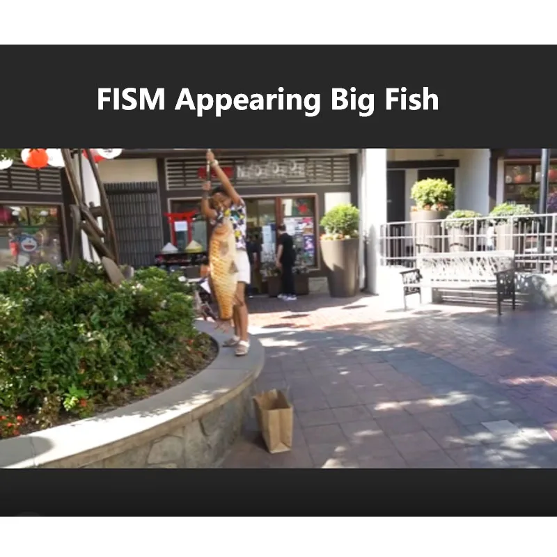 

FISM Появляющая большая рыба (54 см) Волшебные трюки для фокусника, сценический иллюзорный трюк, реквизит, забавная вечеринка, волшебное шоу