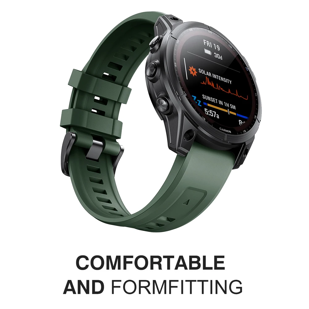 26mm 22mm Quickfit Watchband For Garmin Fenix 7X 7 Pro 6X 6 Pro 5X 5 Plus Silicone EPIX PRO Wrist Band Forerunner 965 955 Strap