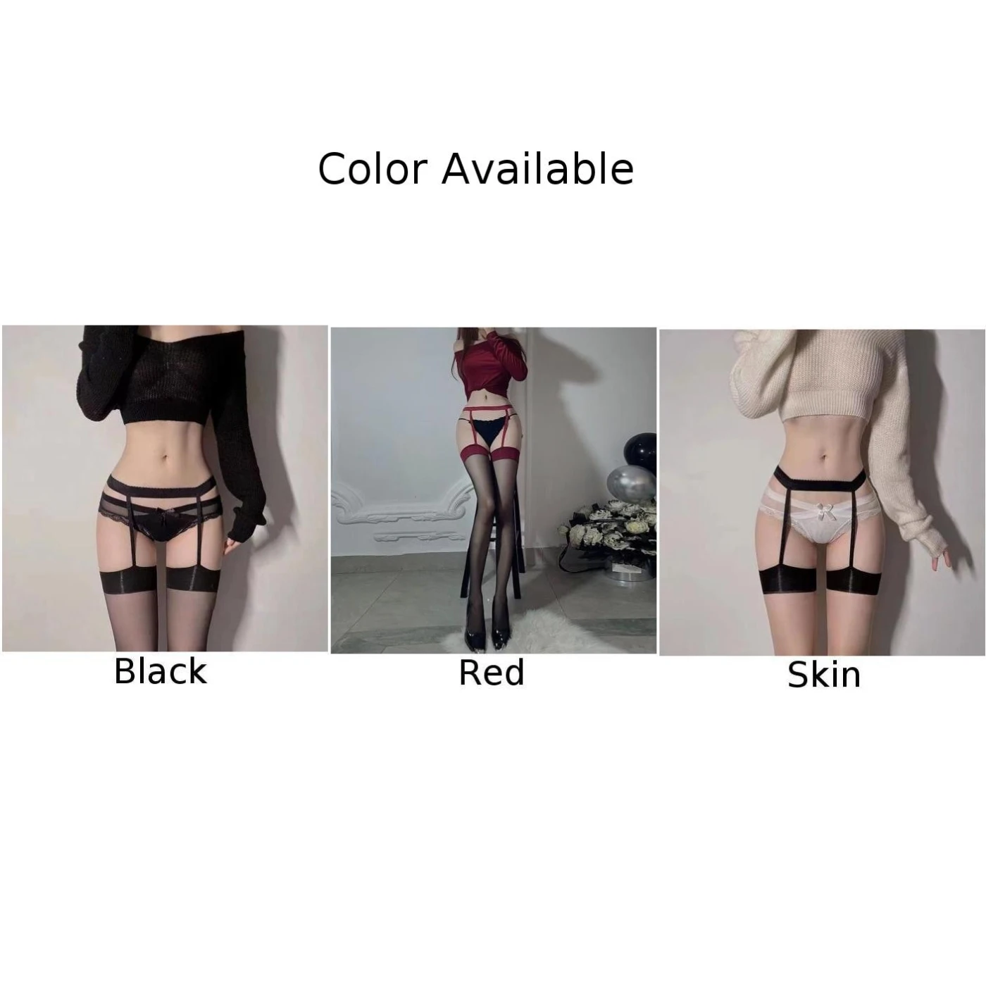 Womens Sexy Stockings Pantyhose Hosiery Mesh Suspender Elastic Pantyhose Thigh High Stockings Tights See-through Stocking