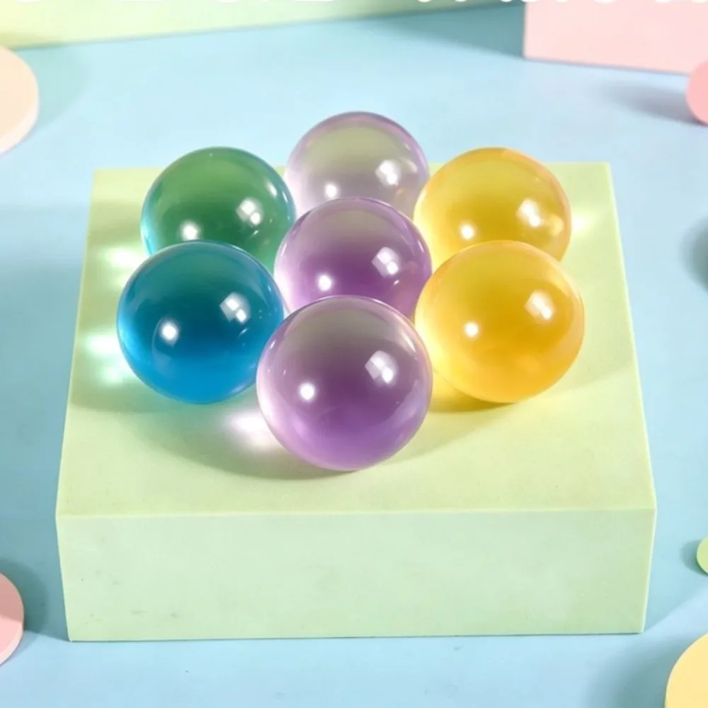 Sensory Fidget Ball Quick-rebound Squeeze Toy 3.5cm Round Fidget Squishy Toy Pinch Transparent TPR Fidget Toy Desktop Gift