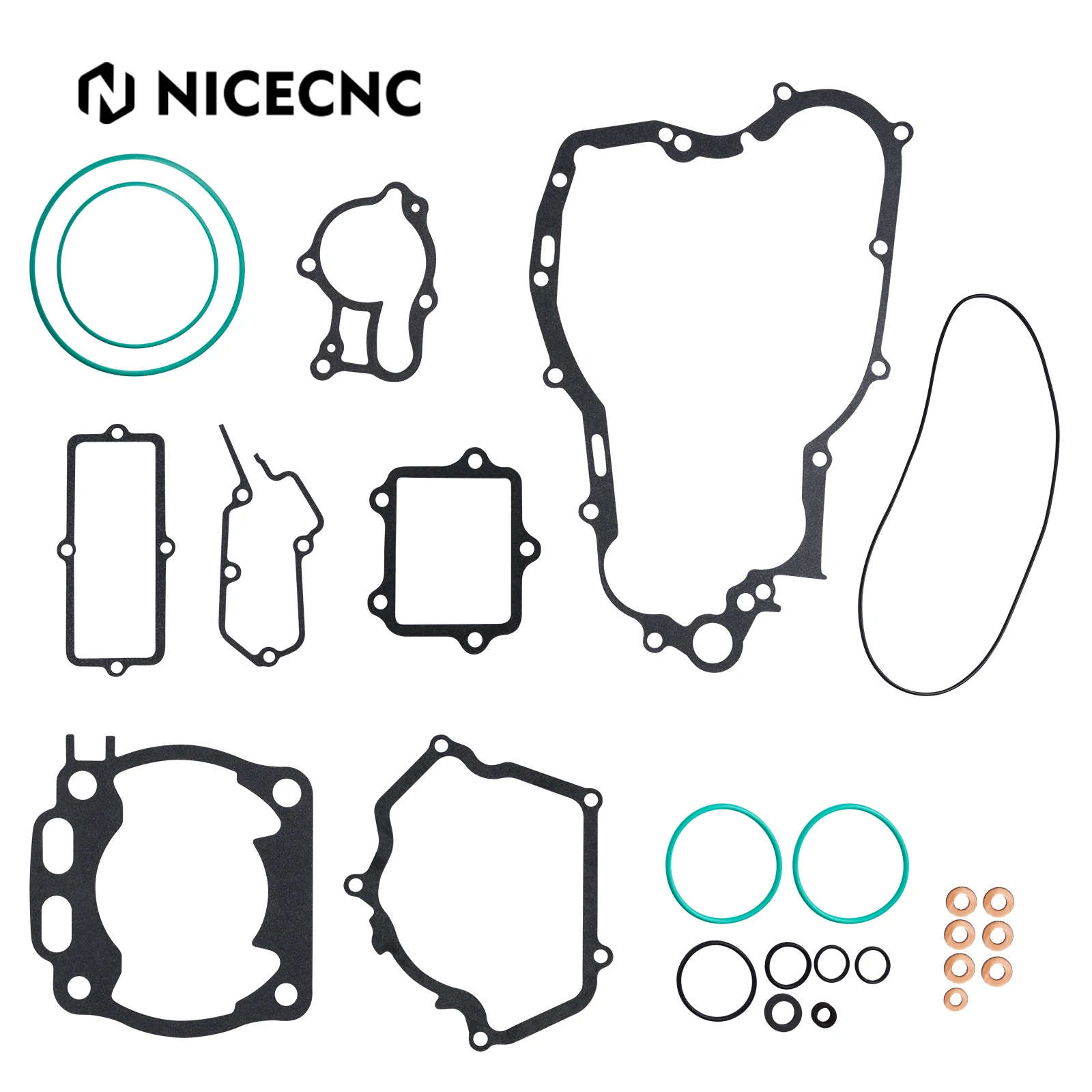 

For yamaha yz 250 03-23 NiceCNC Engine Gasket Set Kit For Yamaha YZ250 2003-2023 5UP-11311-21-00 Complete Rebuild Gasket Kit