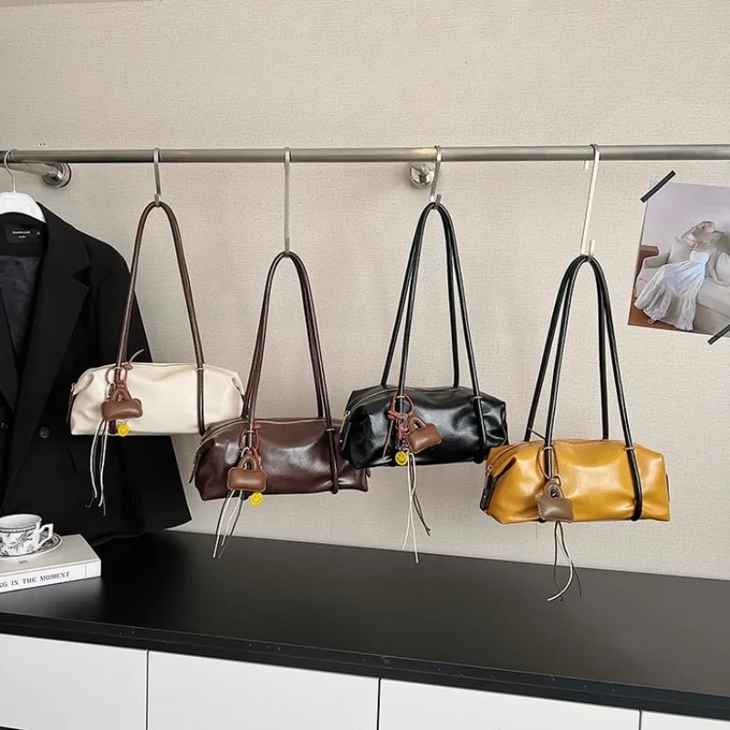 

Простая креативная сумка-тоут Ins Wind Maillard Color Минималистичный дизайн Повседневное использование Женская сумка через плечо Модная