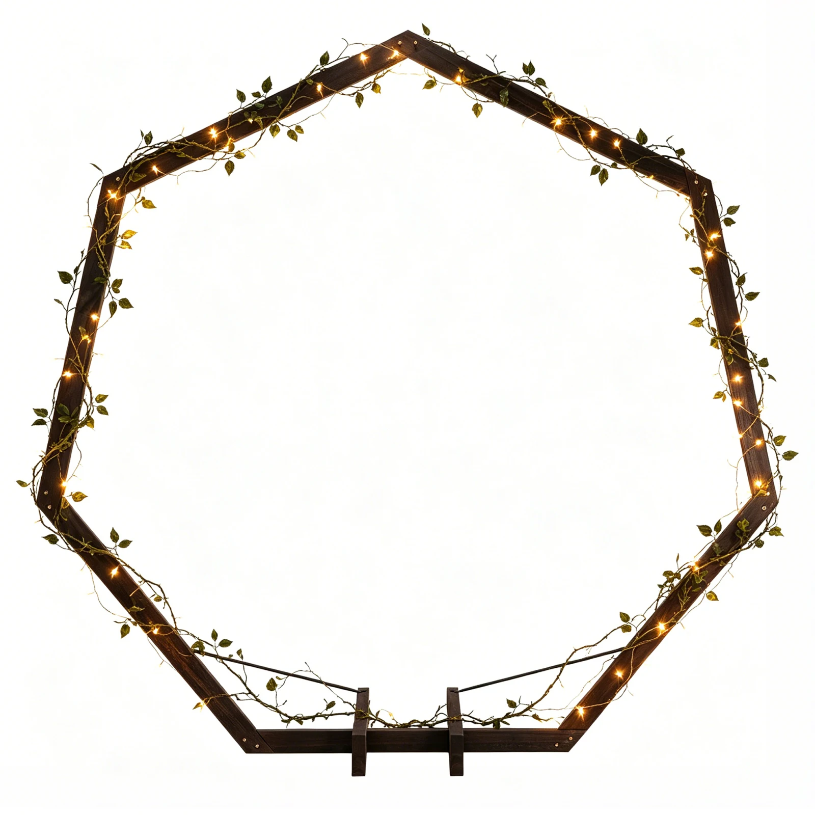 

Wooden Arbor Support Arbor Decorations Backdrop Stand Heptagonal Proposal Backdrop for Bridal Party Proposal Scene Garden