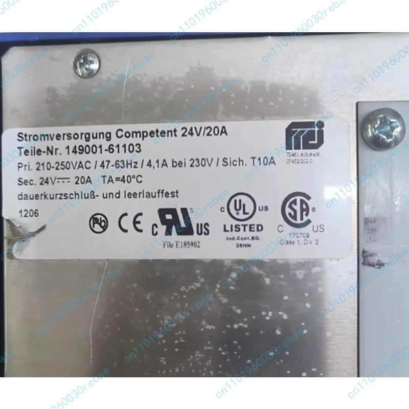 Switching Power Supply COSMO 149001-61103, 24V/20A Output, Input Voltage 210-250VAC. , tested OK
