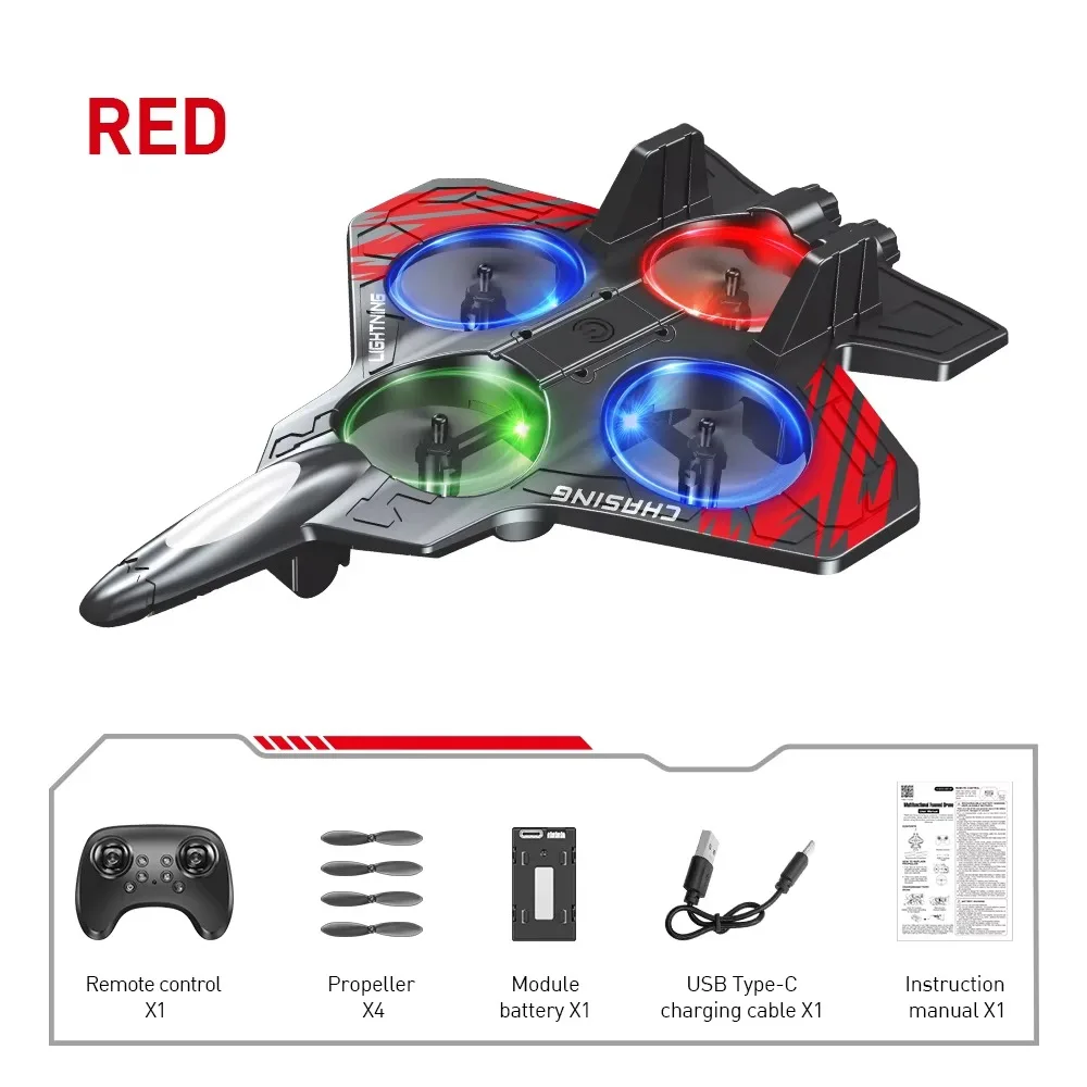 

EPP Foam Remote Control Foam Fighter Gravity Sensing 2.4G Stunt Four Motor Helicopter Portable with Light RC Hobby Jet Plane