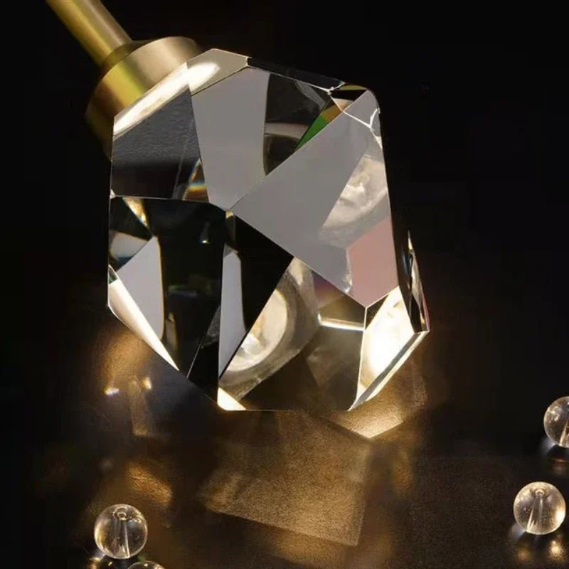 Lámpara colgante de cristal LED nórdica, luminaria de suspensión para dormitorio, decoración del hogar, Lustre para cocina, isla, comedor