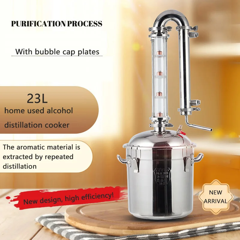 50L Electric Distiller Alcohol Making Equipment Brandy Distilling Machine Wine Beer Distillation Fermentation Pot Whisky Collumn