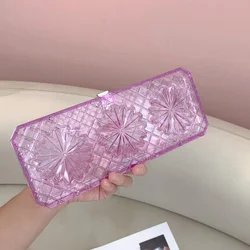 2024 New Clear Acrylic Box Evening Clutch Bags Women Boutique Chain Transparent Woman‘s Clutch Bag Purse and Handbags Wedding