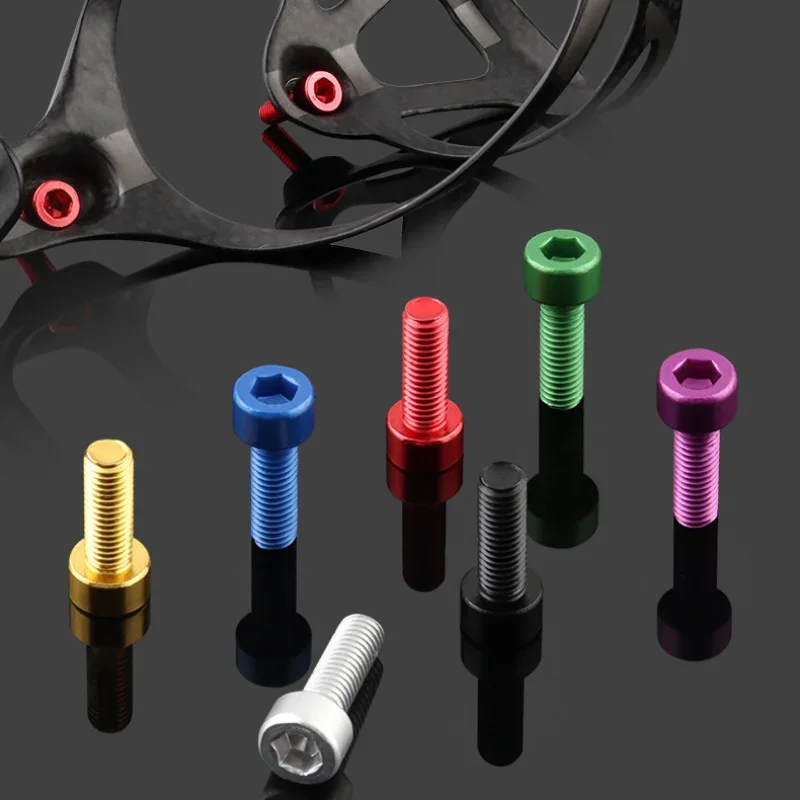 4pcs Bicycle Bottle Cage Screws m5×15mm Ultra-Light Aluminum Holder Bolts MTB Road Bicycle Accessories 7 Colors