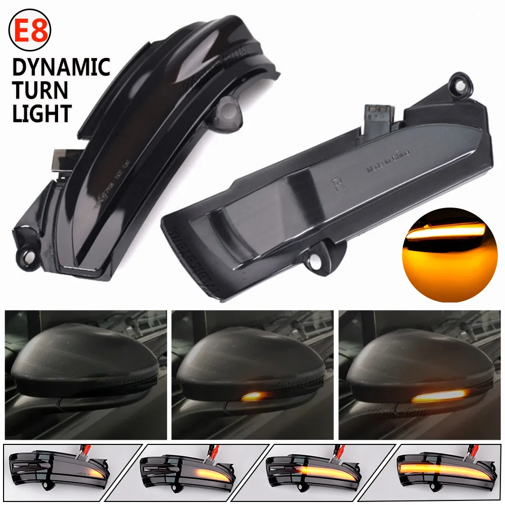 LED Dynamic Turn Signal Side Mirror Blinker Indicator Sequential Light For Ford Fusion Mondeo 2013 2014 2015 2016 2017 2018 4th.