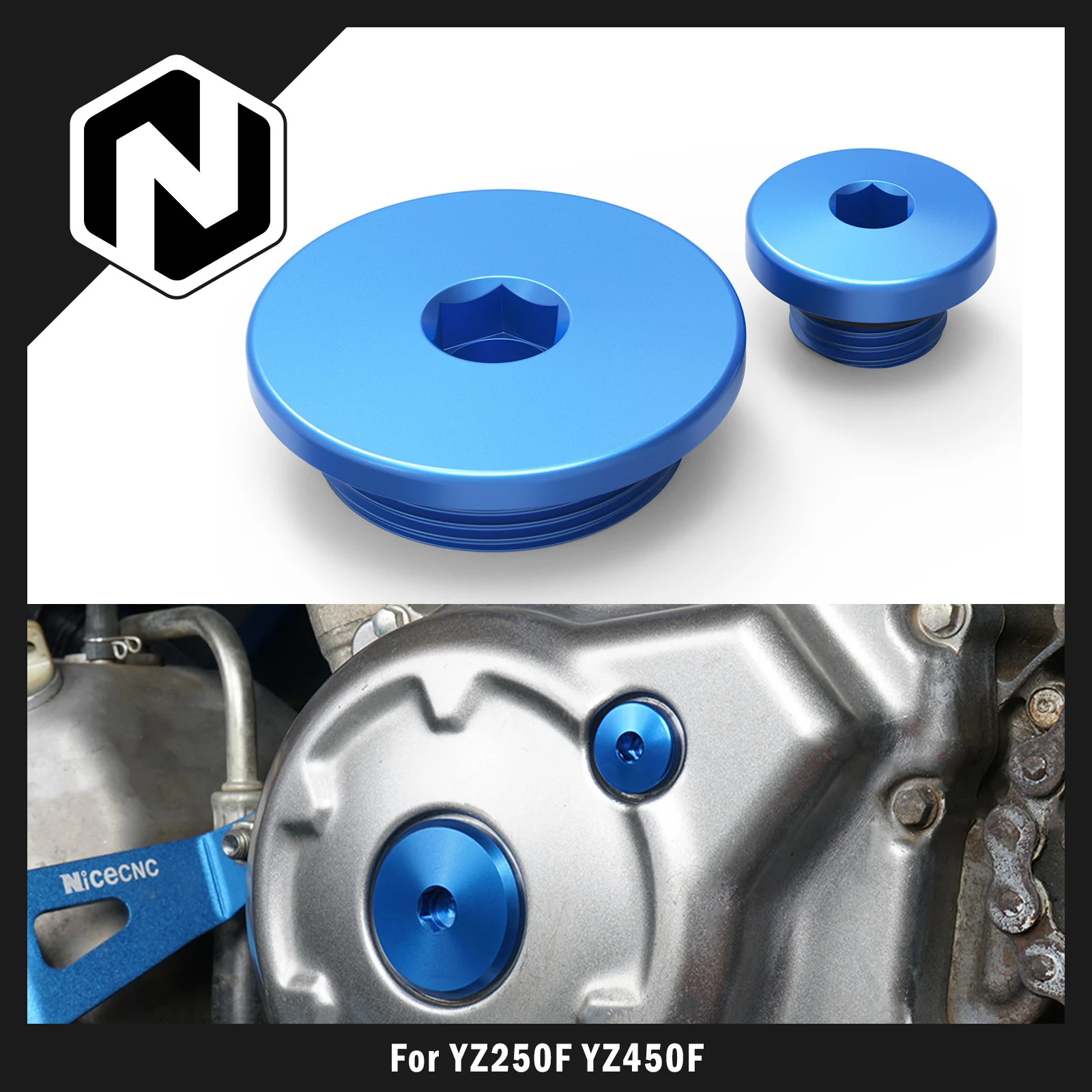 

For Yamaha YZ250F 2001-2013 WR250R WR250X 2007-2020 YZ450F YZ 426F 400F 1998-2005 TTR 225 230 250 Crankcase Cover Engine Plug