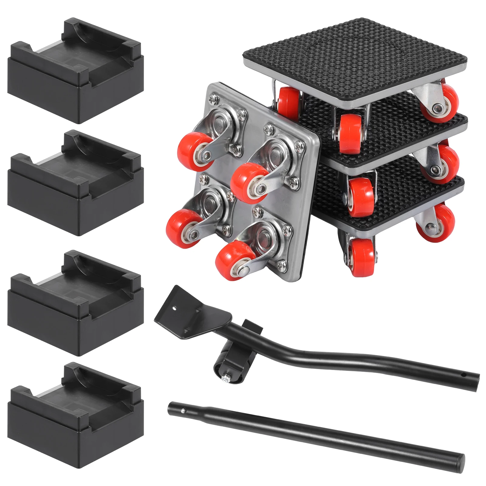 Set Heavy Stuffs Moving Roller with 360° Rotating Wheels Professional Moving Tools for Moving Sofa 5/7 Pcs Furniture Mover Tool
