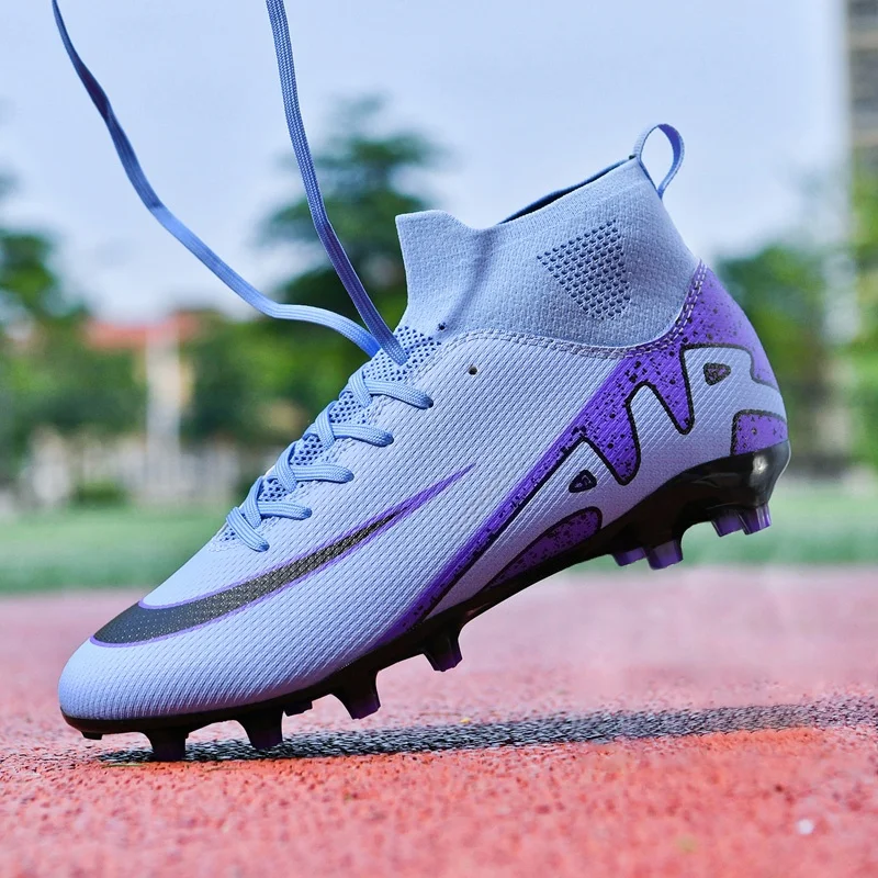 

New Men Cleats Grass Soccer Shoes TF/FG Futsal Indoor Sport Training Football Boots Ankle Kids Match Hot-selling High-quality