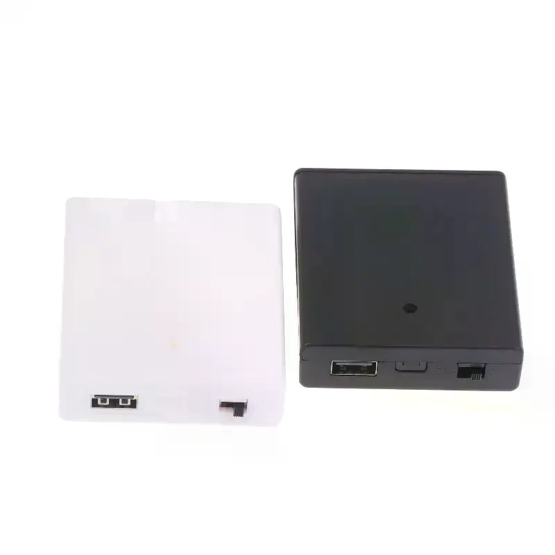 1Pc Portable Mini 4AA Battery Holder USB Power Supply Box Case for LED Strip Light Accessories