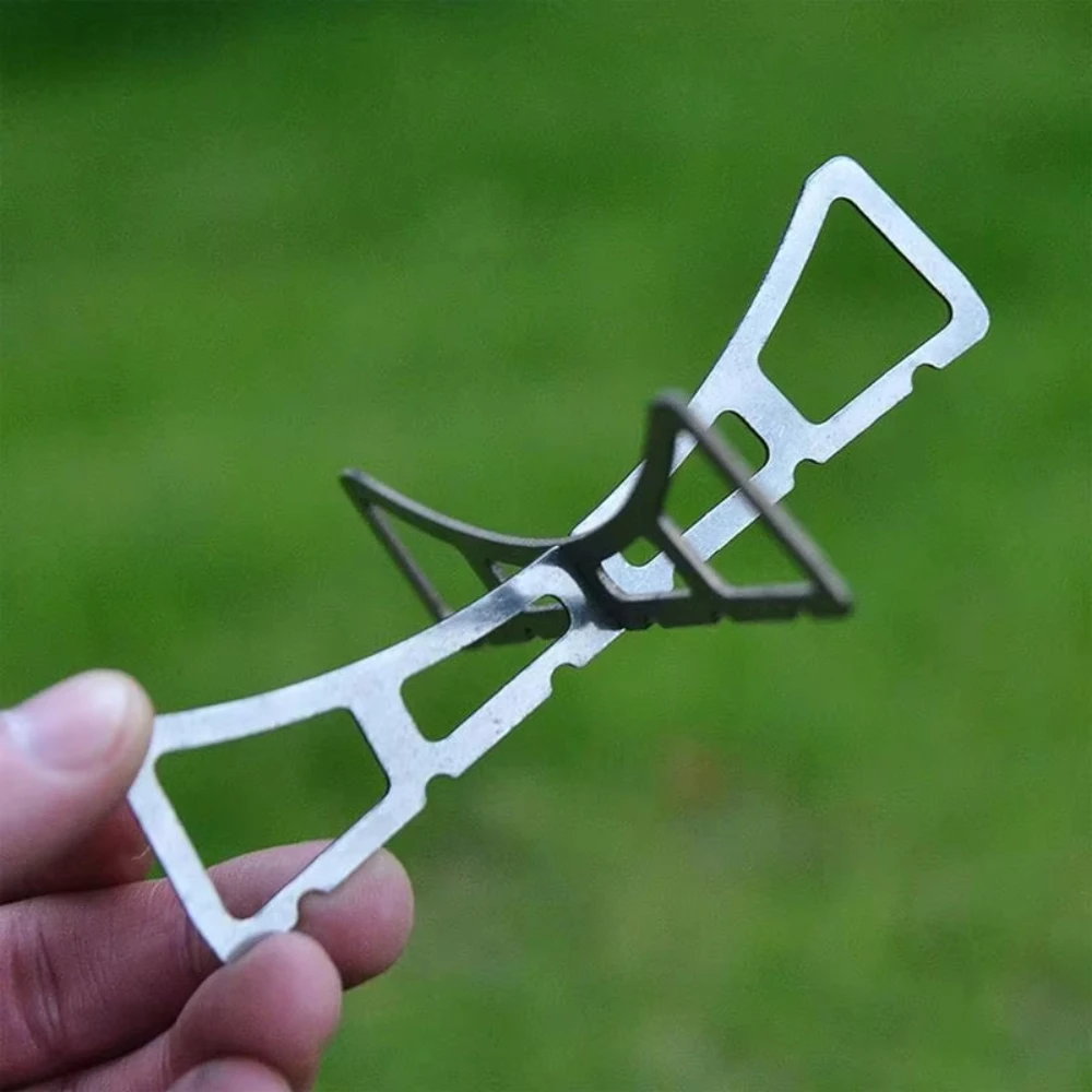 Soporte Portátil de Acero Inoxidable para Estufa de Camping, Mini Soporte Cruzado para Olla, Soporte para Cocinar al Vapor para Estufa Reactor