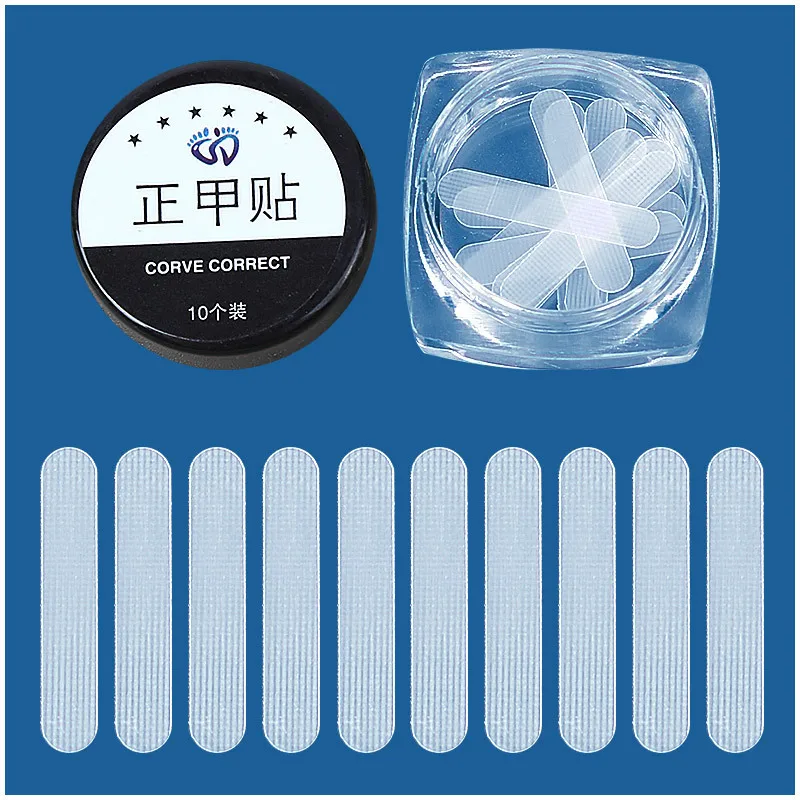 10 قطعة أداة تصحيح أظافر نام نام تو علاج الأظافر رقعة مرنة ملصق استقامة كليب هدفين باديكير أداة