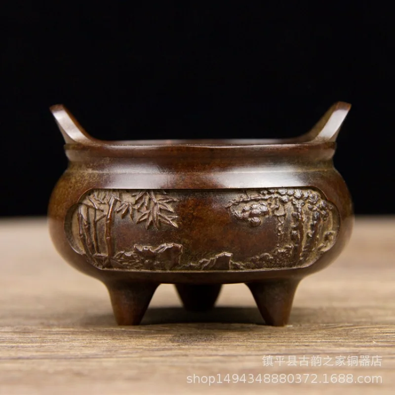 

Медный ароматизатор-кулон среднего размера с узором «сосна и бамбук» для офиса, гостиной, магазина