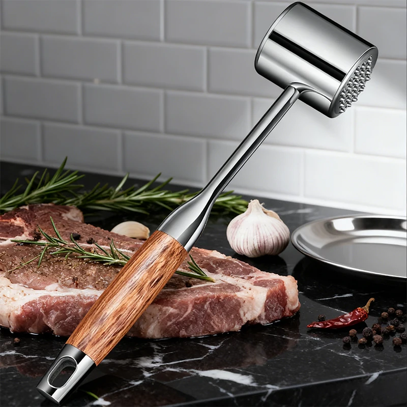

Beef, steak, chicken, pork, stainless steel meat hammer kitchen tools, household 304 stainless steel steak hammer