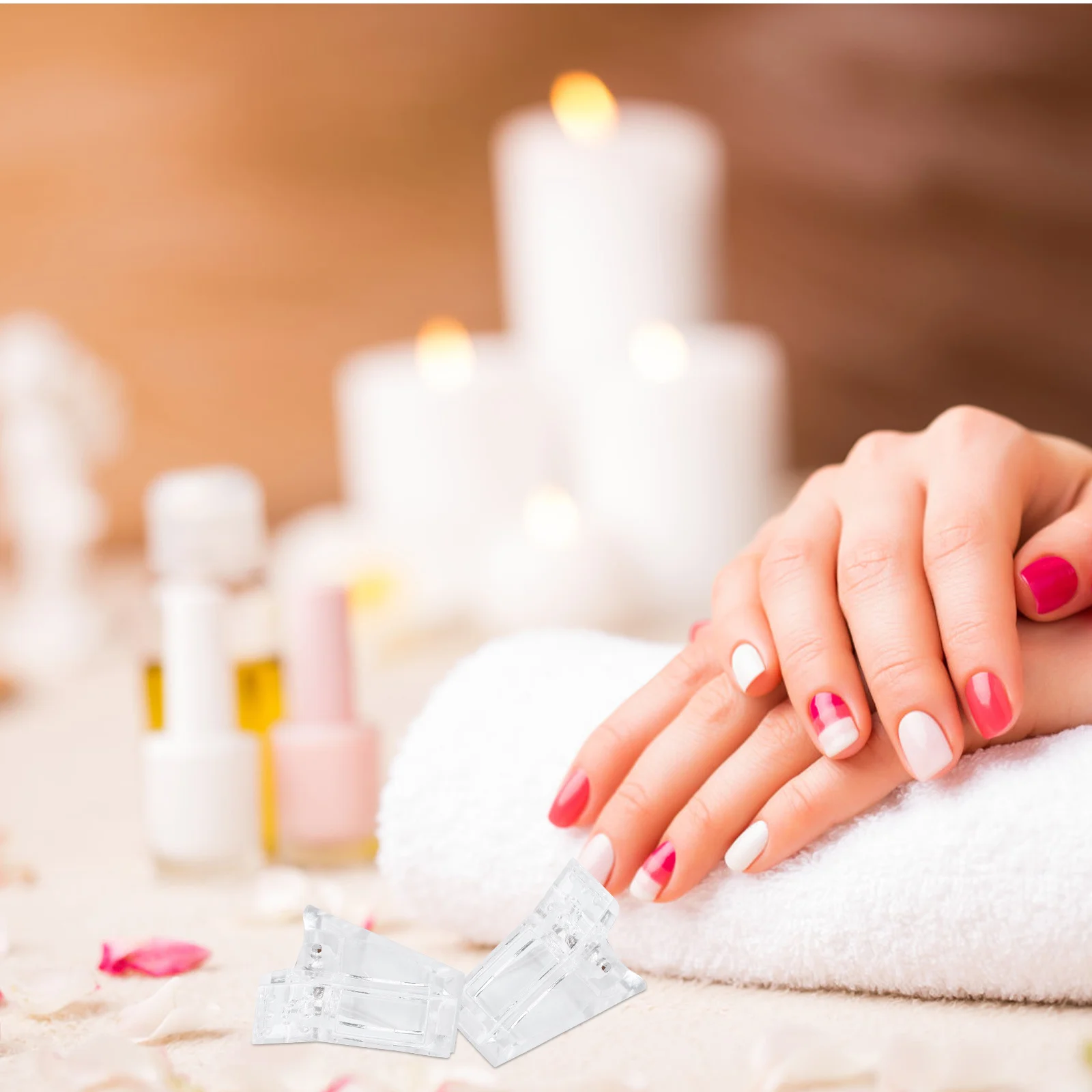 

10 шт., фиксирующие зажимы для маникюра, фирменные зажимы для формирования ногтей для удаления УФ-геля, многоразовые колпачки для замачивания, компактные, для путешествий