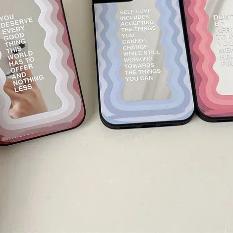 

Wave Mirror Surface Phone Case Cover for IPhone 14 13 12 11 15 Pro Max Case for IPhone 15 Pro Max