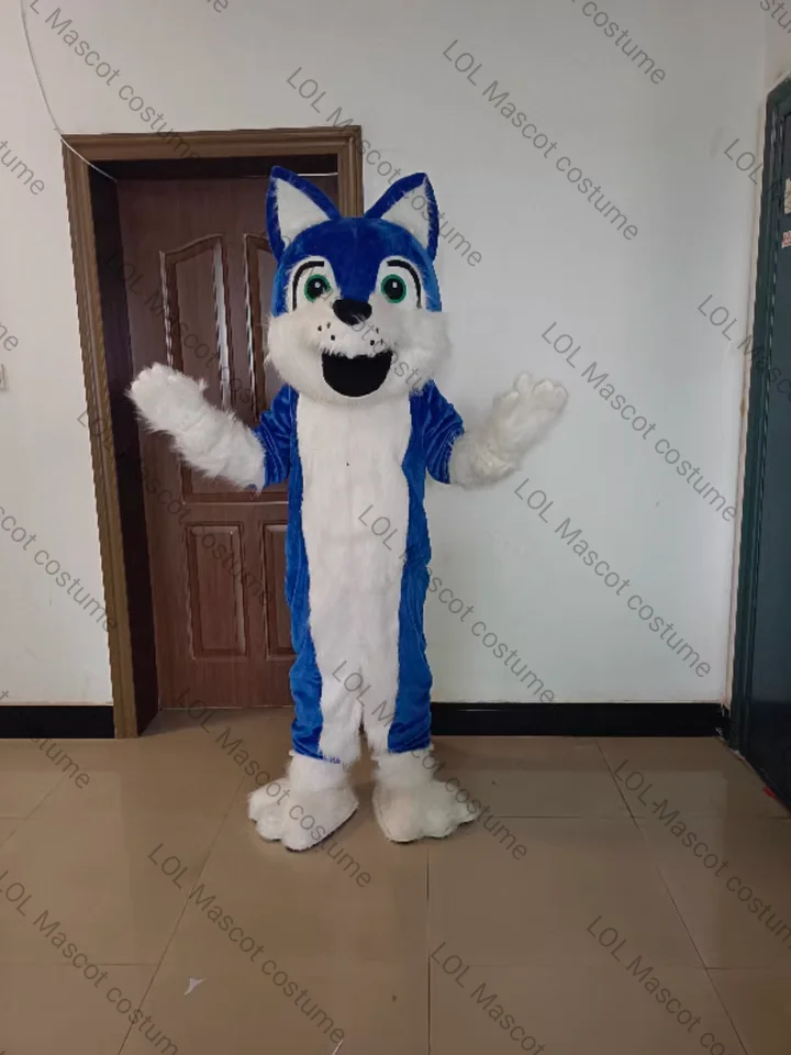 Robe de fête en fourrure de loup en peluche, tenue de carnaval, costume de mascotte d'halloween, livraison gratuite, nouvelle collection, offre spéciale