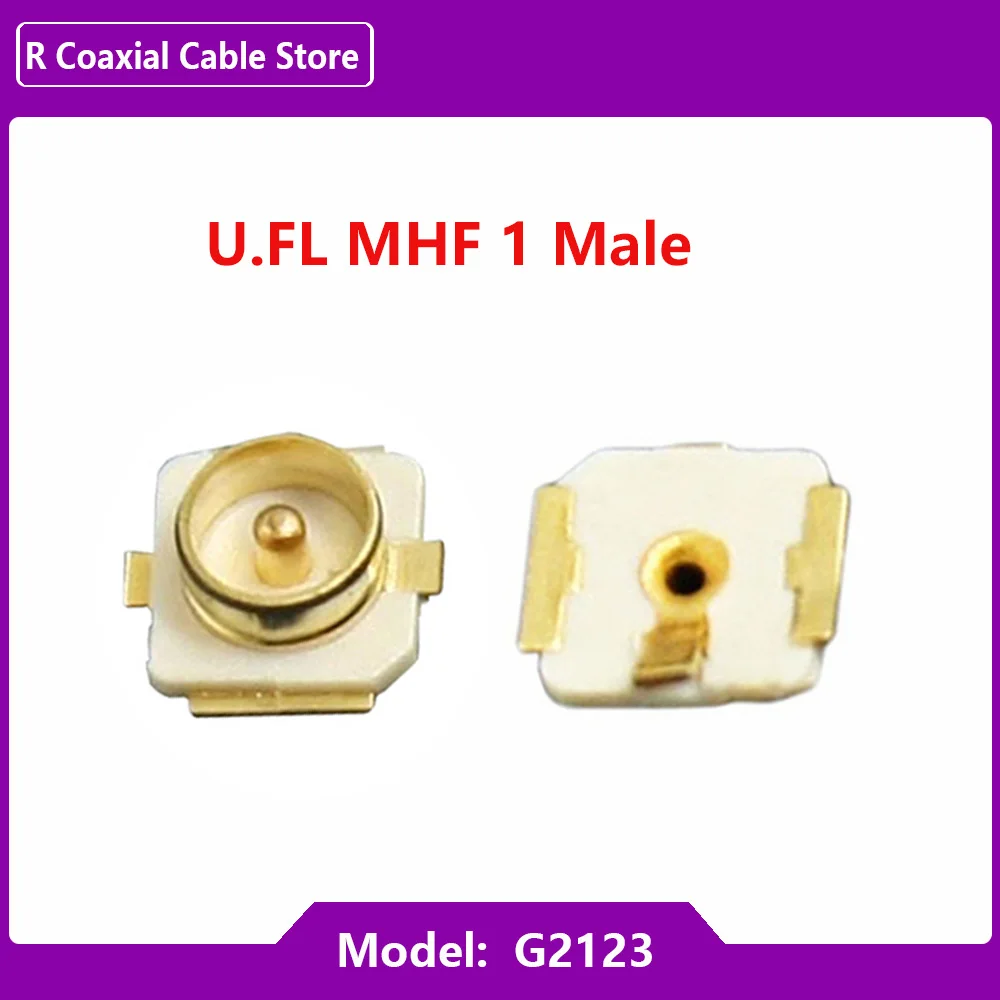 100PCS  uFL/u.FL/MHF Male Plug PCB Soldering Panel, MHF RF Wire Connector for RF1.13 / 0.81MM Cable.