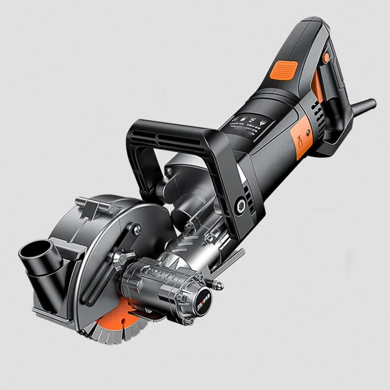 

Electric Wall Chaser Groove Cutting Machine Sighting Steel Concrete 45mm Cutting depth Dust-Free Electric Wall Slotting Machine