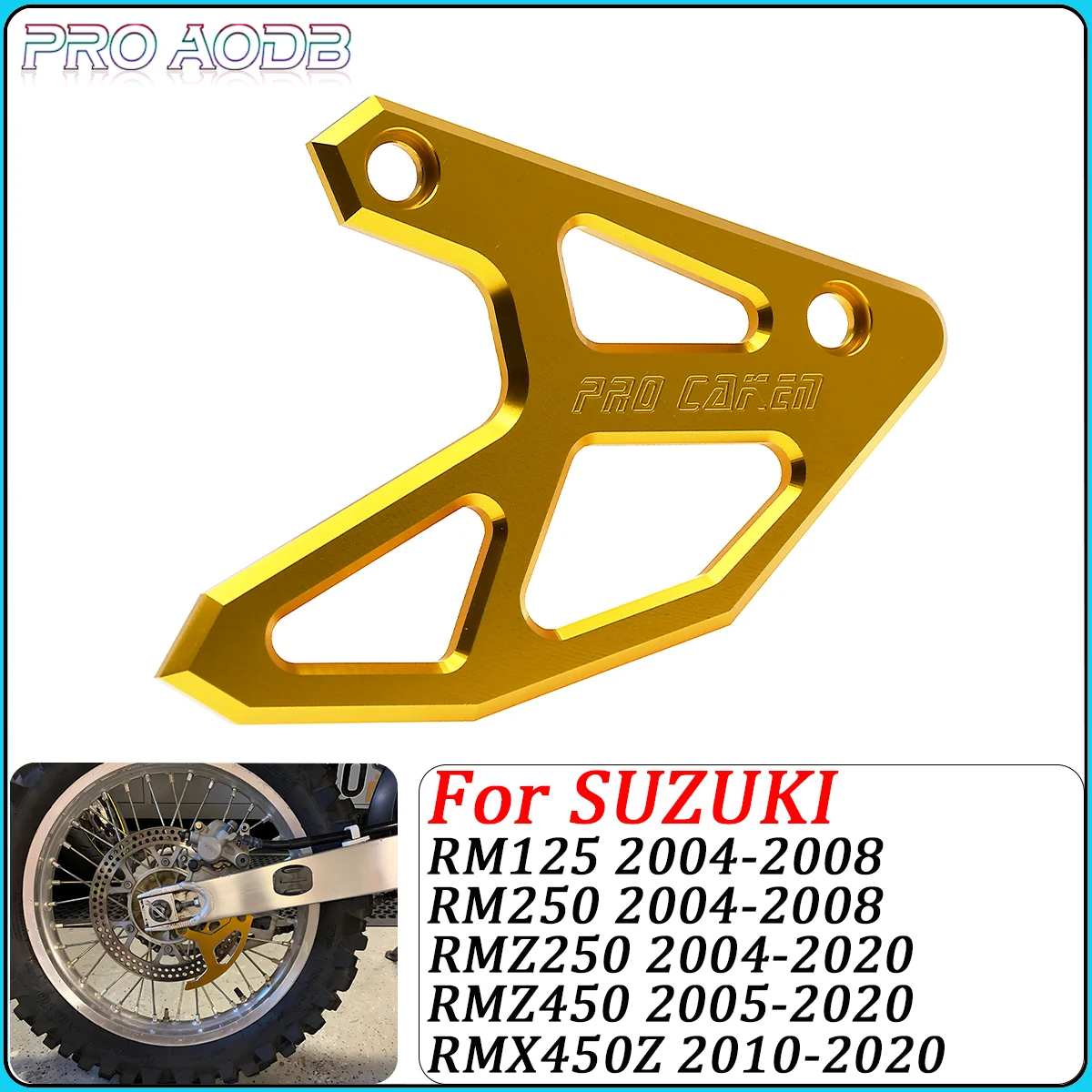 

Motorcycle CNC Rear Brake Disc Guard Protector Cover For Suzuki RM125 RM250 RMZ250 RMZ450 RMX450Z RM 125 250 Z250 Z450 RMX 450Z