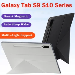 Magneti Case For Samsung Galaxy Tab S10 Plus Two Angles Stand Cover For S9 FE With Pencil Holder For S10 Ultra Auto Sleep Wake