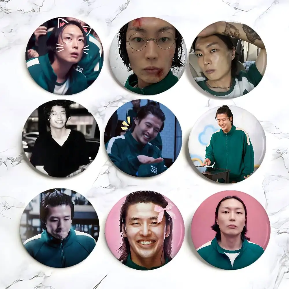 K-kangH-haneul-and-Roh J-Jae فوز شارات الإبداعية صفيح زر PinsBrooch الإبداعية يقتبس شارة الملابس على ظهره مجوهرات هدية #1