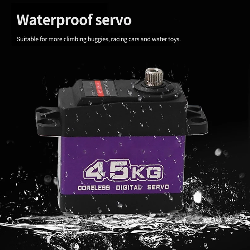 35KG/45KG-180 /270/360 Degree 6.0V/8.4V 0.14s Waterproof High Speed Digital Coreless Carbon Motor for Crawler Fix-Wing Car