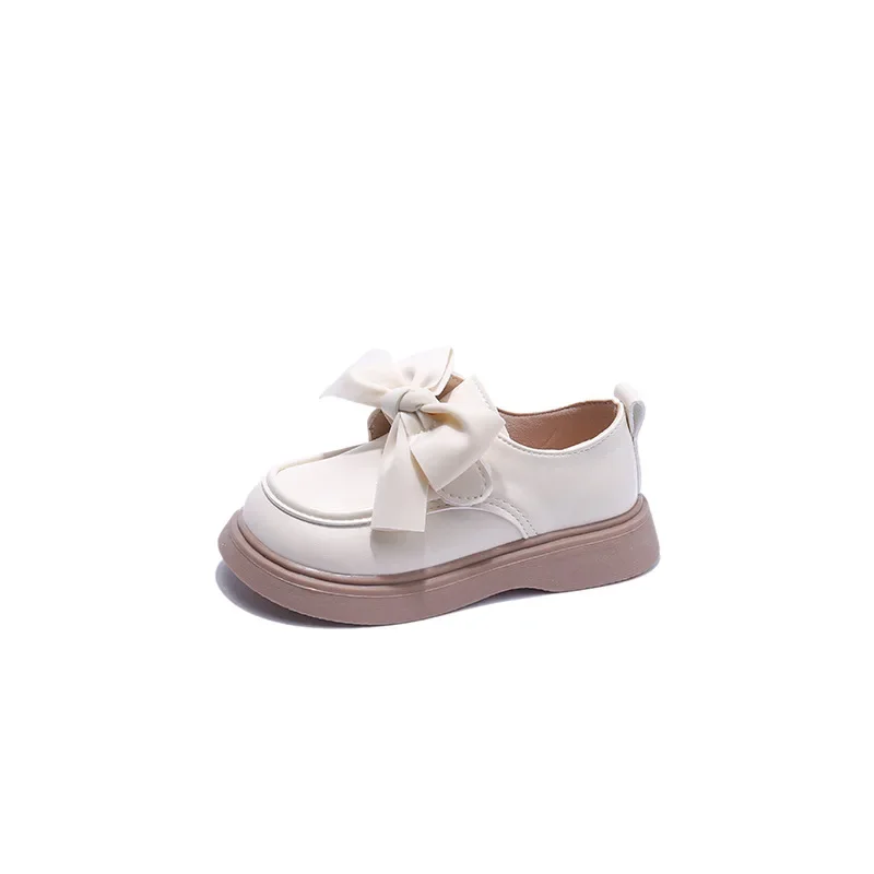 Leather Shoe for Baby Girl 2023 Retro Korean Edition Baby Shoe Mary Jane Thick Sole Kid Loafer Sapato Infantil Para Menina Туфли