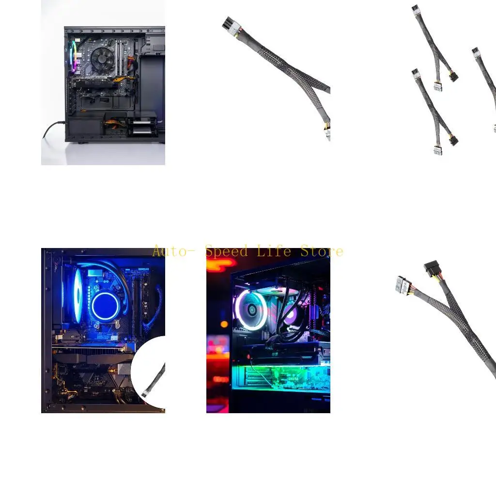 

02DA от 8PIN до двойной 4PIN видеокарты Сила шнура Y -форма.