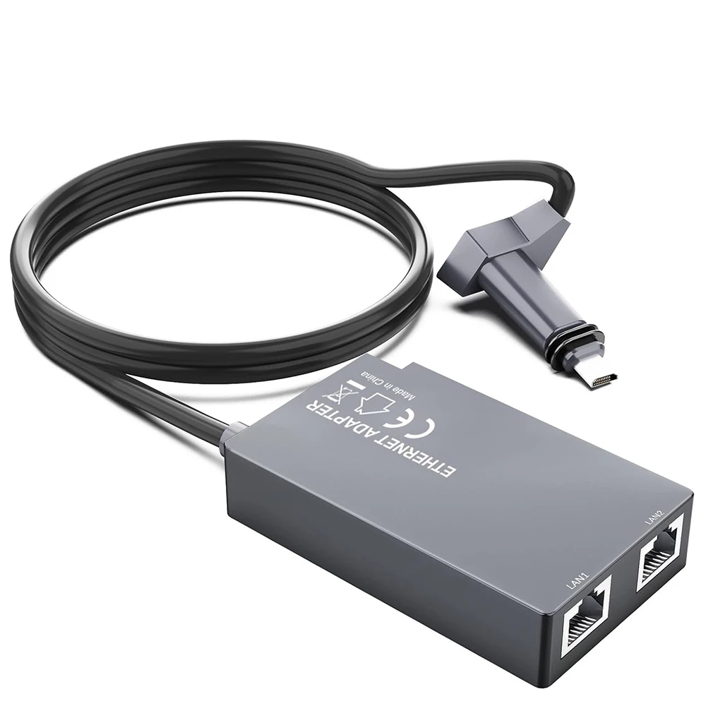 

2-портовый Ethernet-адаптер Starlink для антенны | Комплект Satellite Internet V2 Powerline для проводной внешней сети GEN2