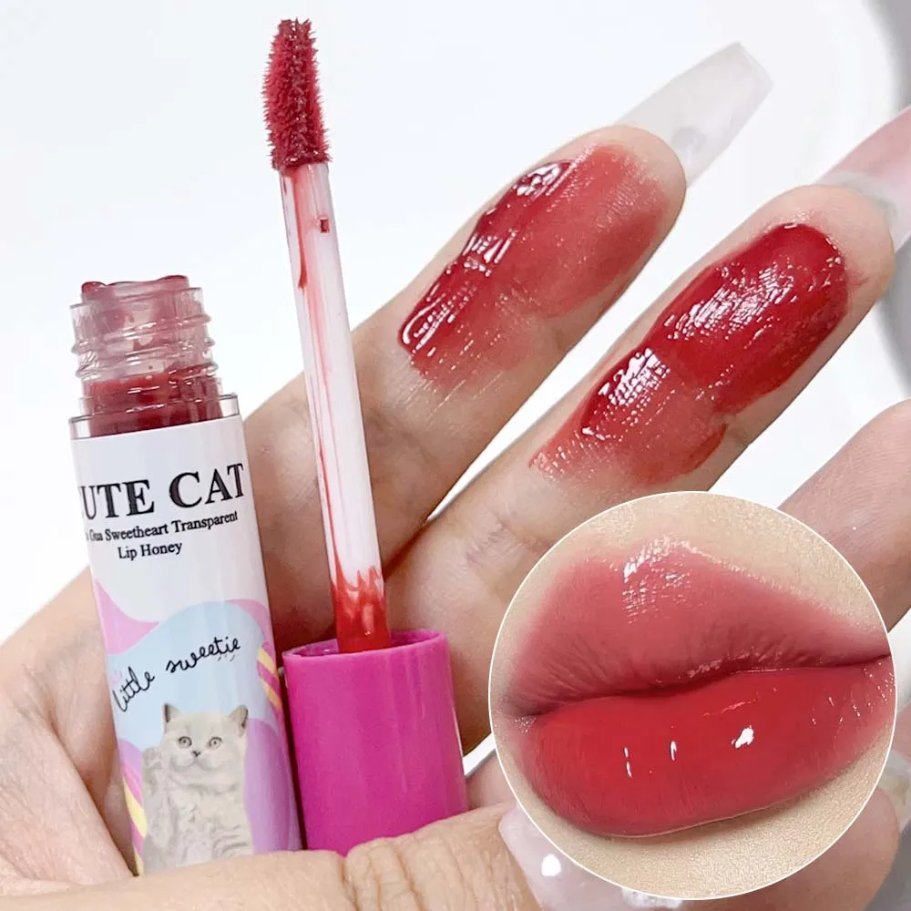 6 Stuks Spiegel Lip Glazuur Set Water Licht Kat Vloeibare Lippenstift Niet Gemakkelijk Te Vervagen Blijvende Waterdichte Lipgloss Rode Lippen Make-Up Cosmetisch