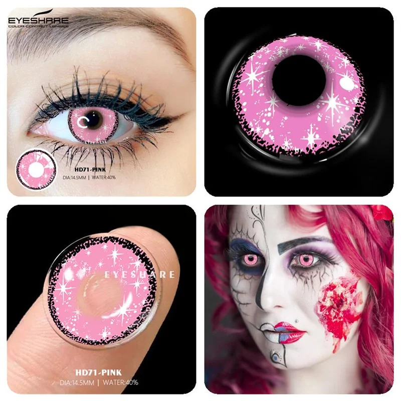 Color Contact Lenses 2pcs Color Lens Eyes Anime Cosplay Cosmetics Colored Contacts Yearly Eye Colored Contact Lenses for Eyes