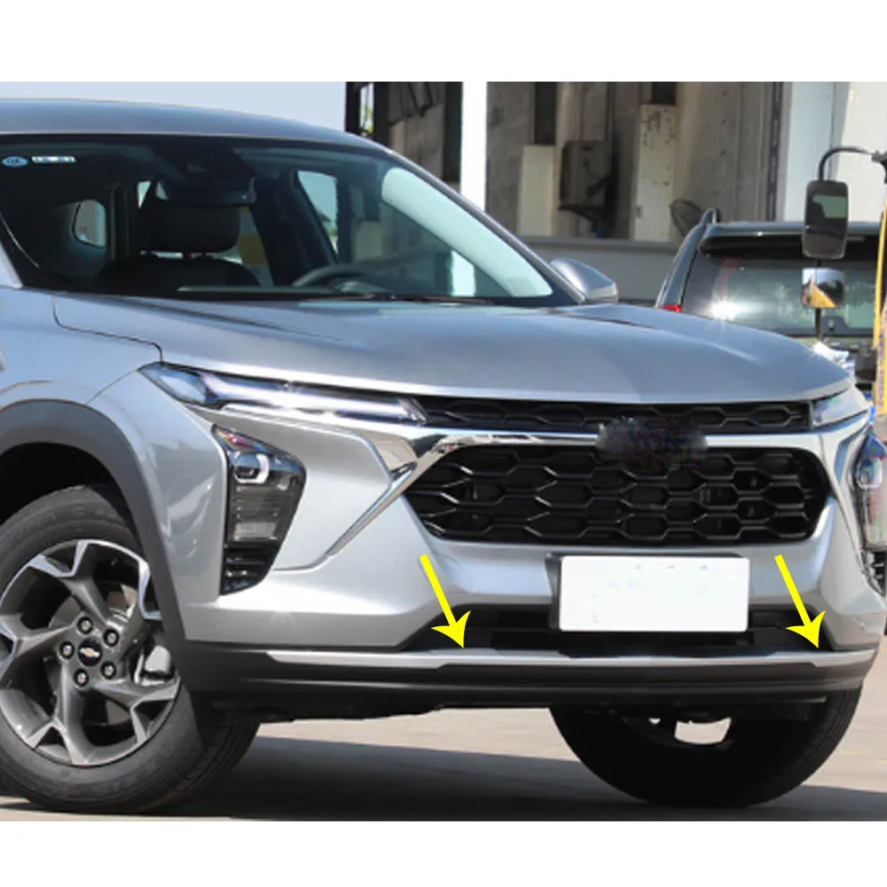 For Chevrolet Trax Seeker 2022 2023 2024+ ABS Plastic Car Front Bumper Trim Decoration Cover Strip Auto Exterior Accessories
