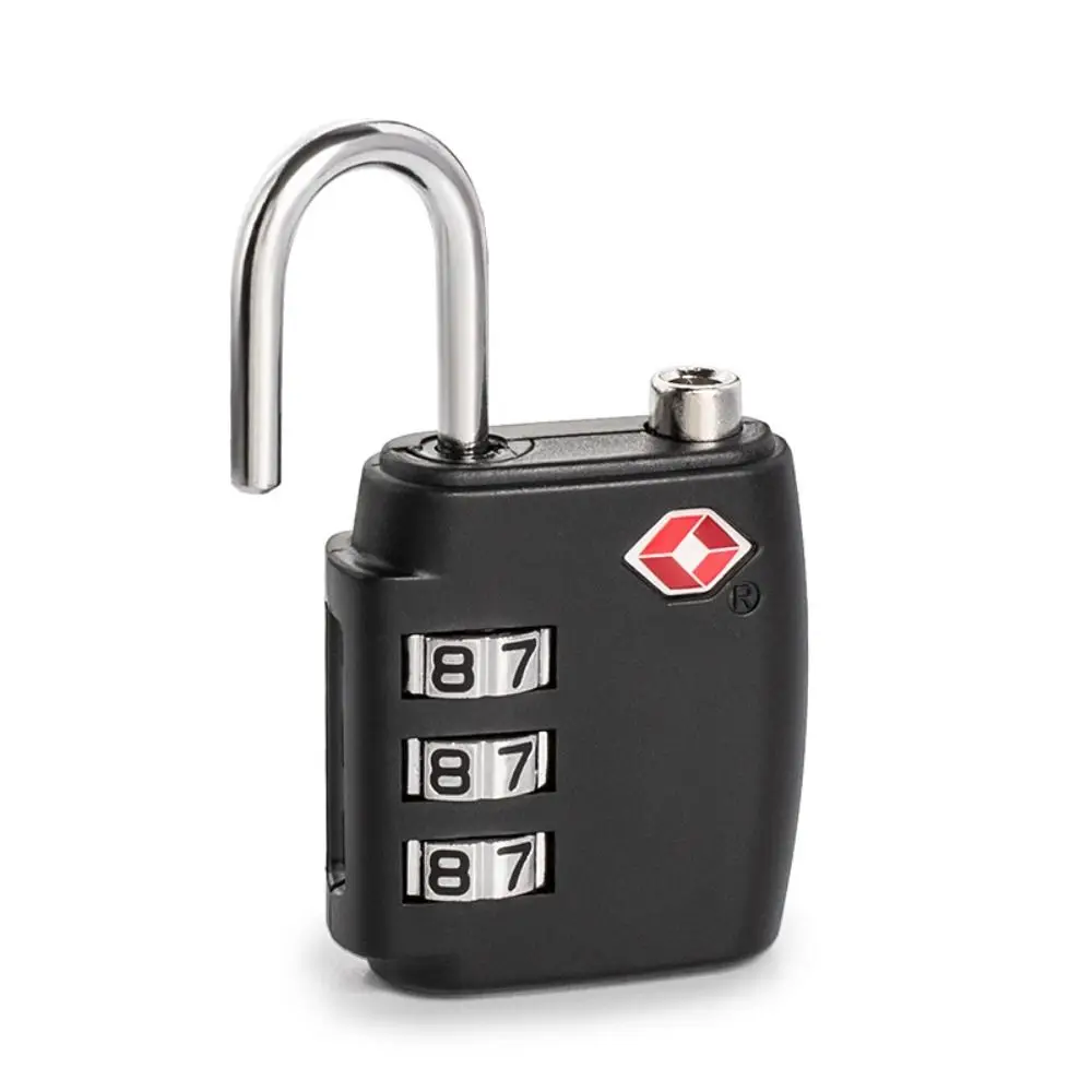 Portable Padlock TSA Customs Lock 3 Dial Digit Combination Lock Anti-theft Lock Safely Code Lock Luggage Lock Protect Security