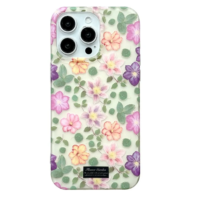 

Чехол для телефона с цветными цветами и картинками маслом для iPhone 16, 15, 14, 13, Pro Max, полное покрытие, двухслойный