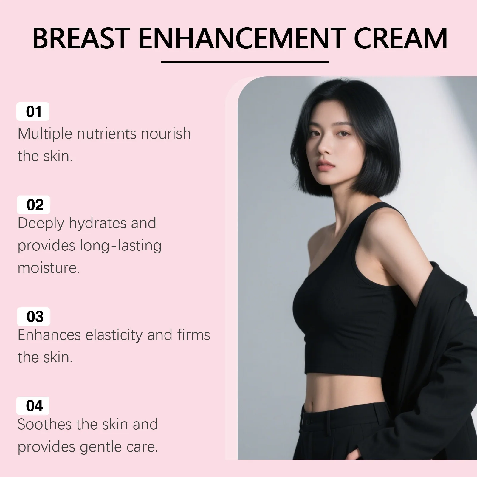 OCEAURA Breast Growth Cream Compact Plump Promote Growth Improve Elasticity Deeping Hydration Compact Lift Breast Massage Cream - view 5