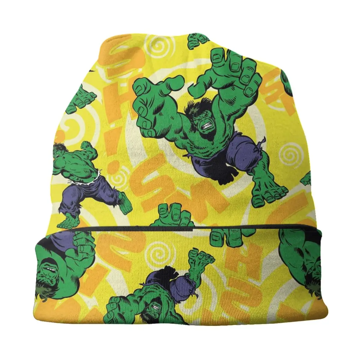 مخصص الكرتون هالك بطل Skullies Beanies قبعات الرجال النساء للجنسين في الهواء الطلق شتاء دافئ محبوك قبعة الكبار بونيه القبعات
