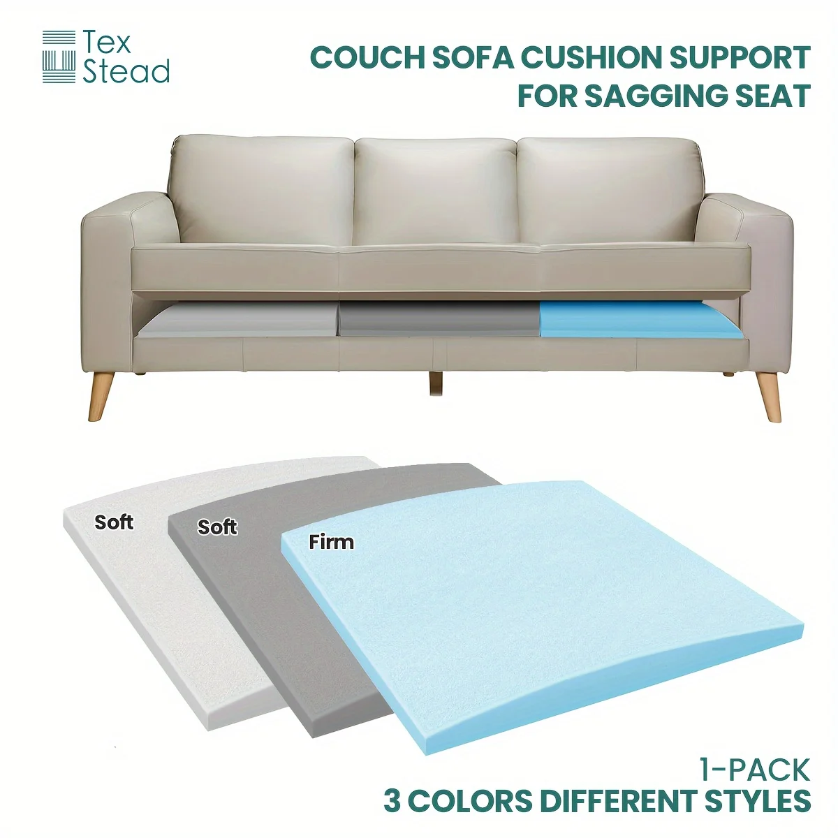 1 pc firm and solft （25D/40D）Couch Sofa Cushion Support for Sagging Seat Arched Furniture Seat Under Cushion Sag Repair