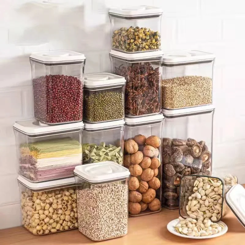 Food Storage Containers Airtight  with Lids for Kitchen Pantry Organizing Stackable Food Container For Cereal Snack Sugar Coffee