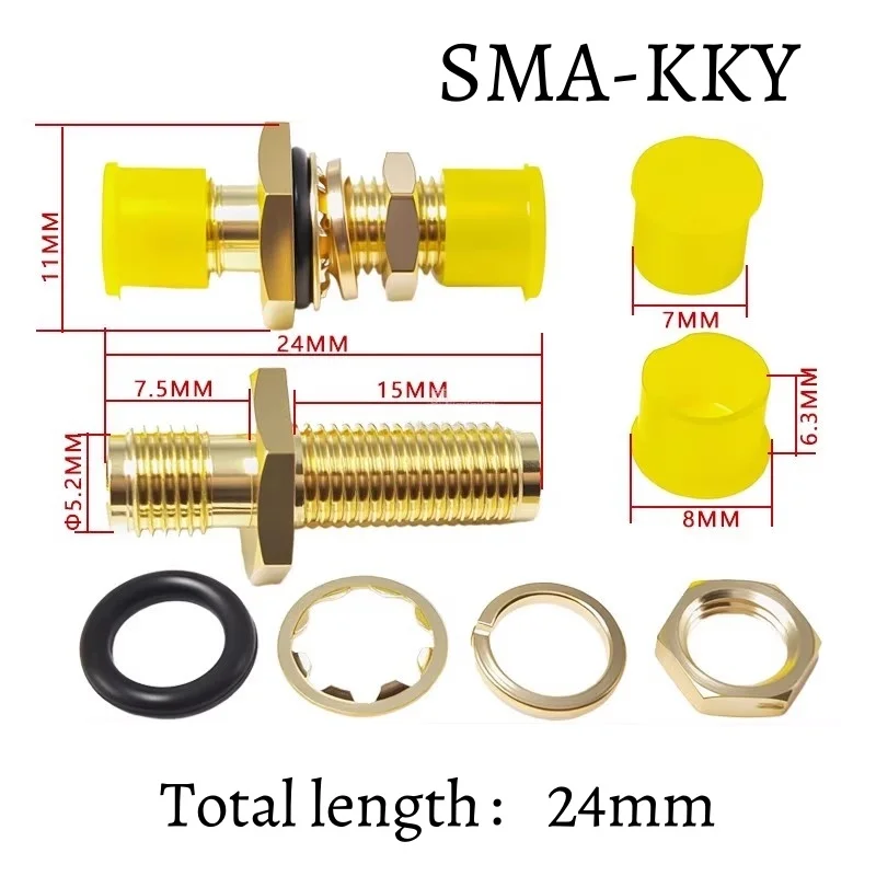 1pcs SMA-KFD JDF KKY KKF KFB RF Receptacles Hole Square 4-Hole Diamond 2-Hole External Thread Female Jack 3/4/1.5/5/2