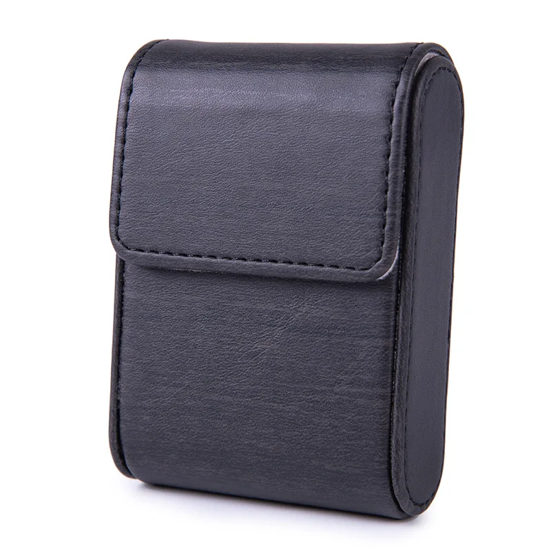 5 Colors 20 Sticks Cigarette Case Anti-crush Cigarette Box Wooden Frame With PU Leather Cigarette Case Smoking Accessories