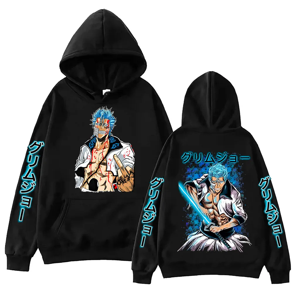 Anime Bleach Grimmjow Jaegerjaques Hoodie Harajuku Hip Hop Pullover Tops Fans Gift