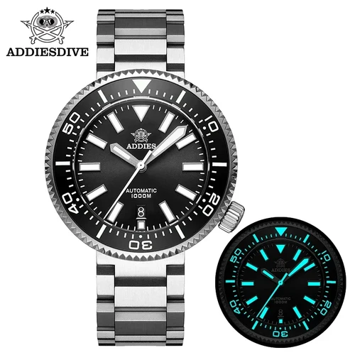 Imagen 2 del producto Relojes de buceo ADDIESDIVE para hombre, cristal de zafiro de 1000m, calendario superluminoso NH35A, reloj de pulsera mecánico automático de lujo