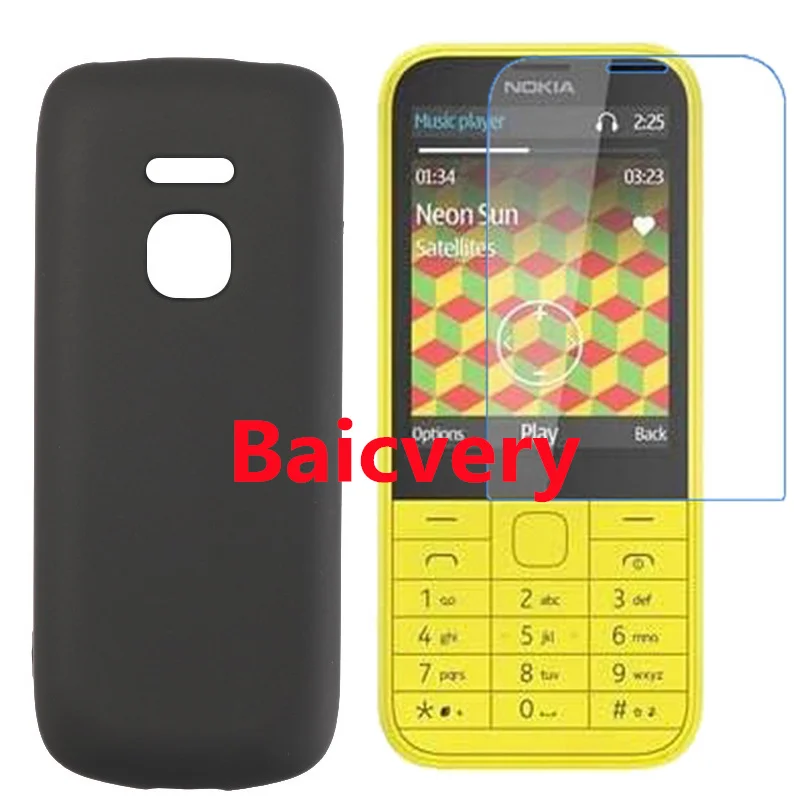 Fashion Soft silicone TPU Back Cover For Nokia 225 4G Phone Funda Case with Screen Protector Film