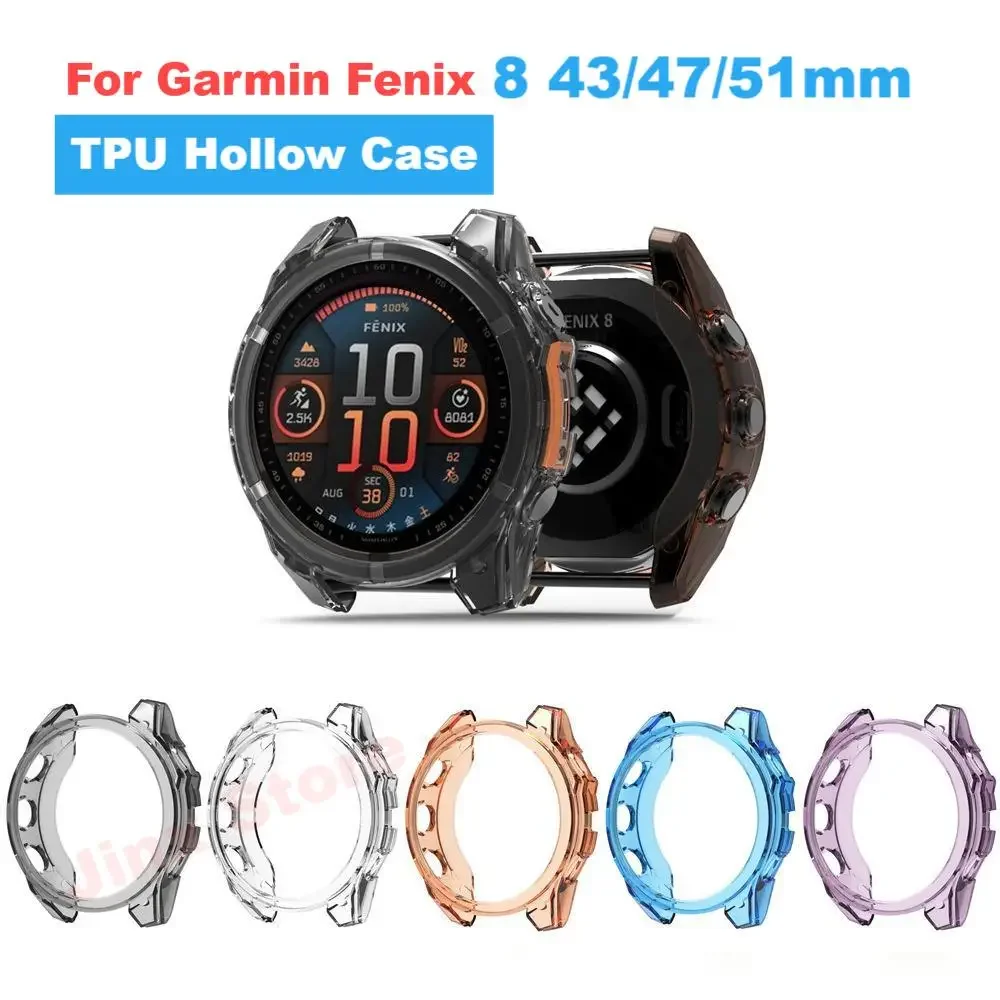 TPU Case For Garmin Fenix 8 43mm 47mm 51mm Protector Samrt Watch Strap Shell Fenix8 Cover Bumper Skin Shell Accessories