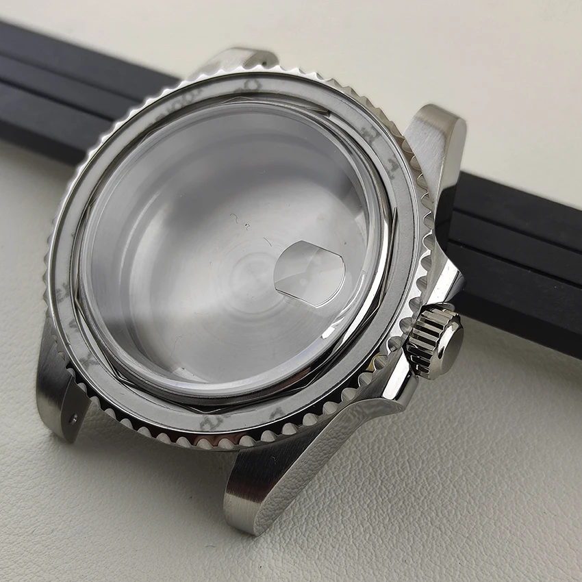 40mm SUB Cases NH35 Case Men's Watch Ceramic Bezel Stainless Steel Sapphire Glass Fit nh35 nh36 Movement/Miyota8215 Movement